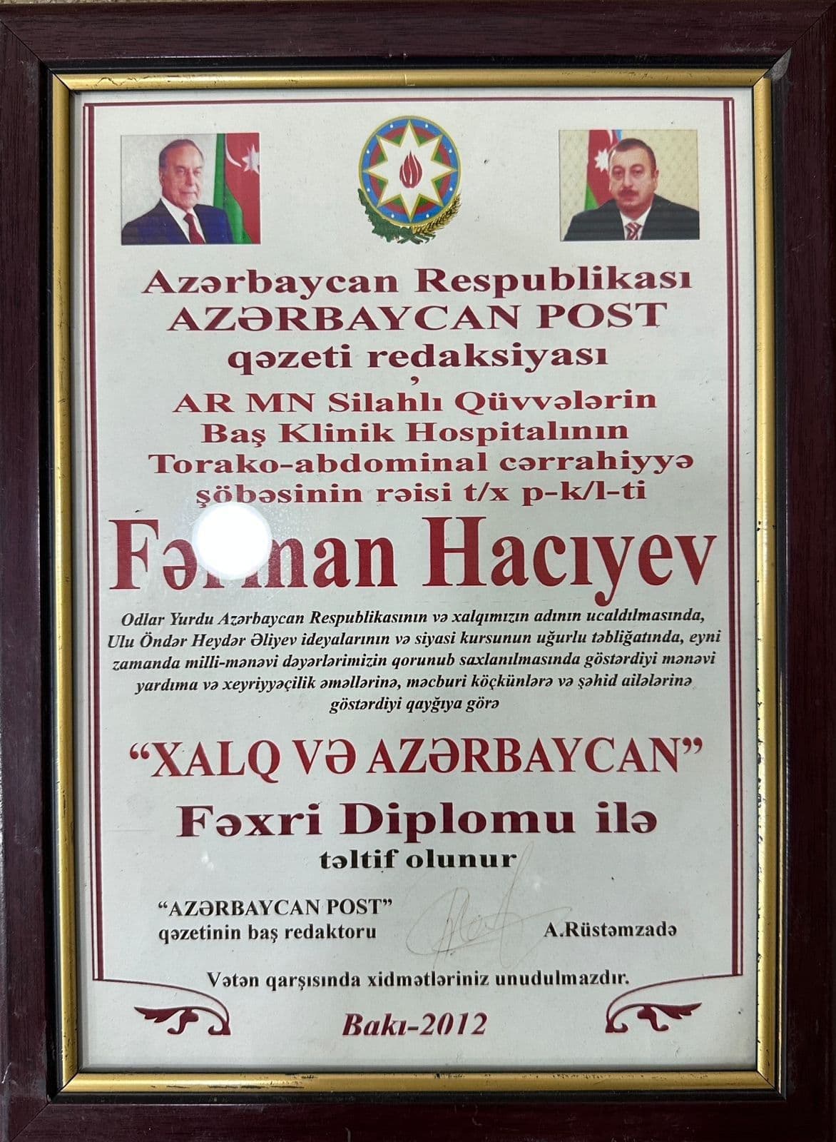 Həkim Peşəkar Sertifikatı 2 - Turan Hospital