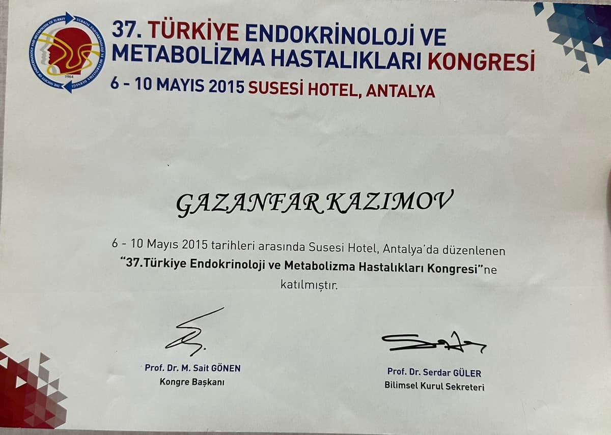 Həkim Peşəkar Sertifikatı 3 - Turan Hospital