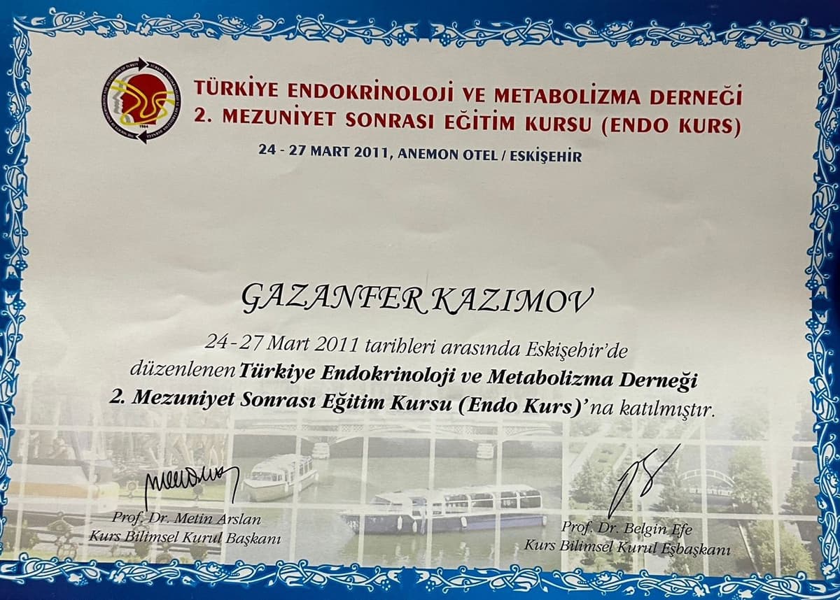 Həkim Peşəkar Sertifikatı 4 - Turan Hospital