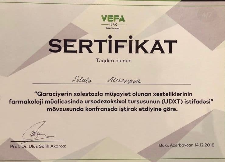 Həkim Peşəkar Sertifikatı 2 - Turan Hospital